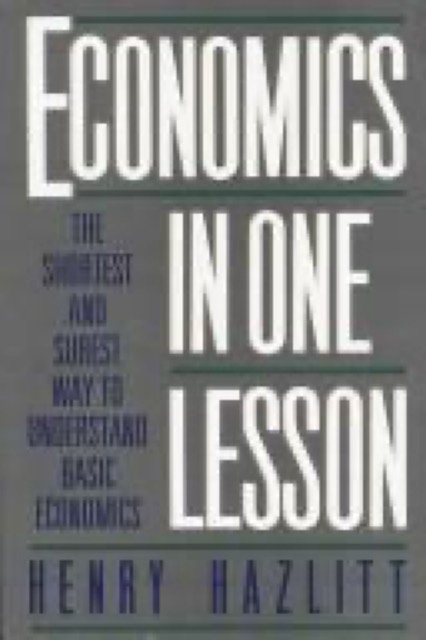 Economics in One Lesson by Henry Hazlitt — book cover