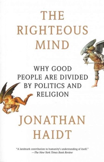 The Righteous Mind by Jonathan Haidt — book cover